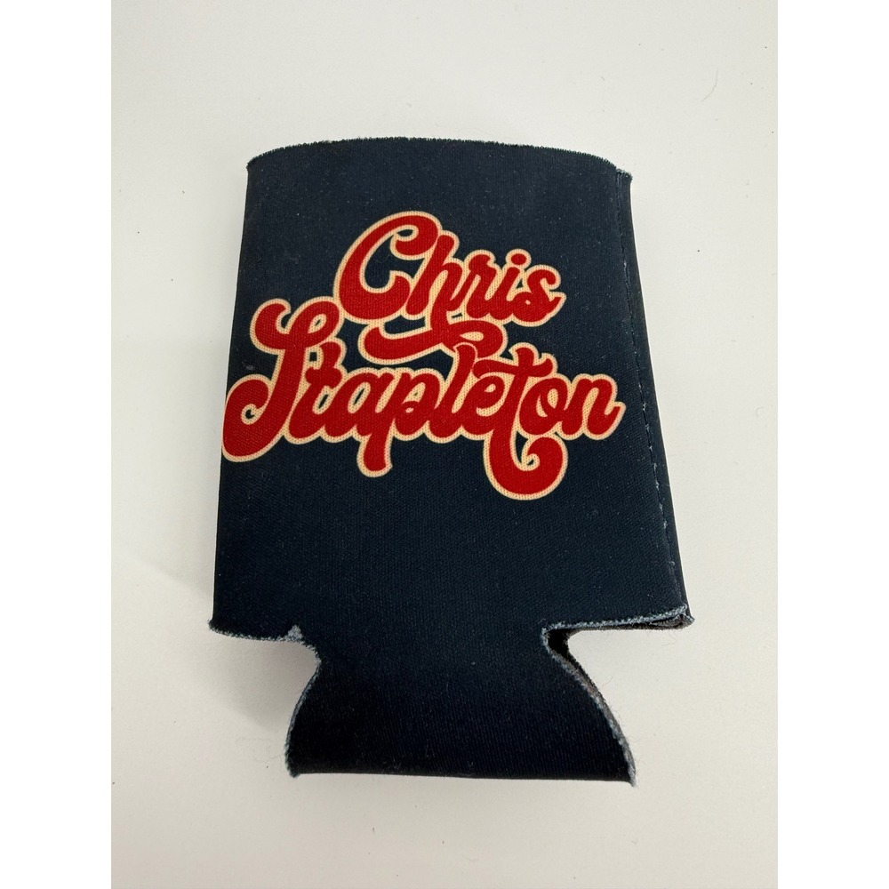 Chris Stapleton Official Merch Can Cooler Black Red‎ Neoprene Koozie Country Hat